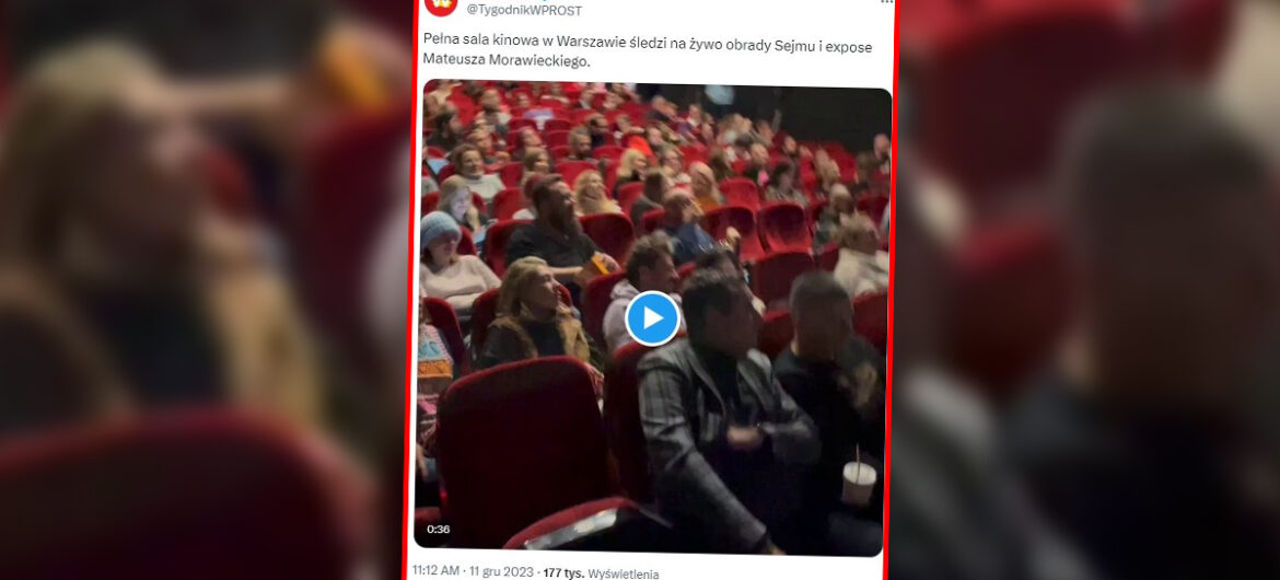 Fajnopolacy oglądali expose premiera Morawieckiego w… kinie