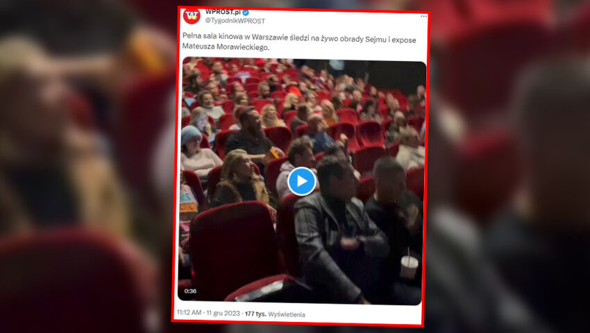 Fajnopolacy oglądali expose premiera Morawieckiego w… kinie