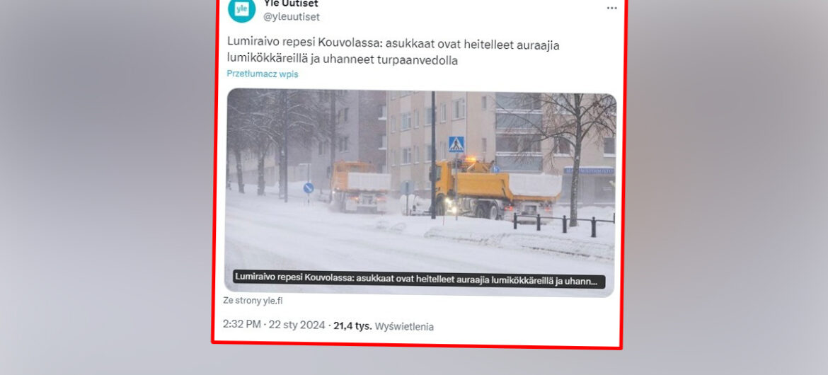 Zaatakowali kierowców pługopiaskarek. Wszystko z powodu śniegu