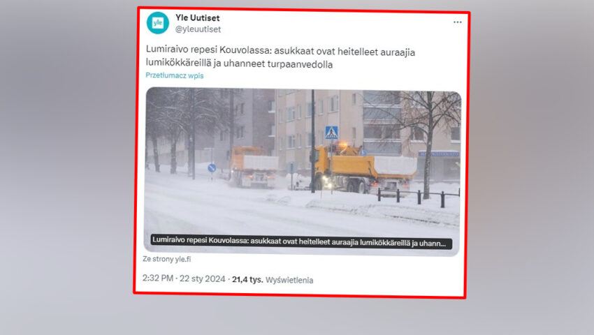 Zaatakowali kierowców pługopiaskarek. Wszystko z powodu śniegu