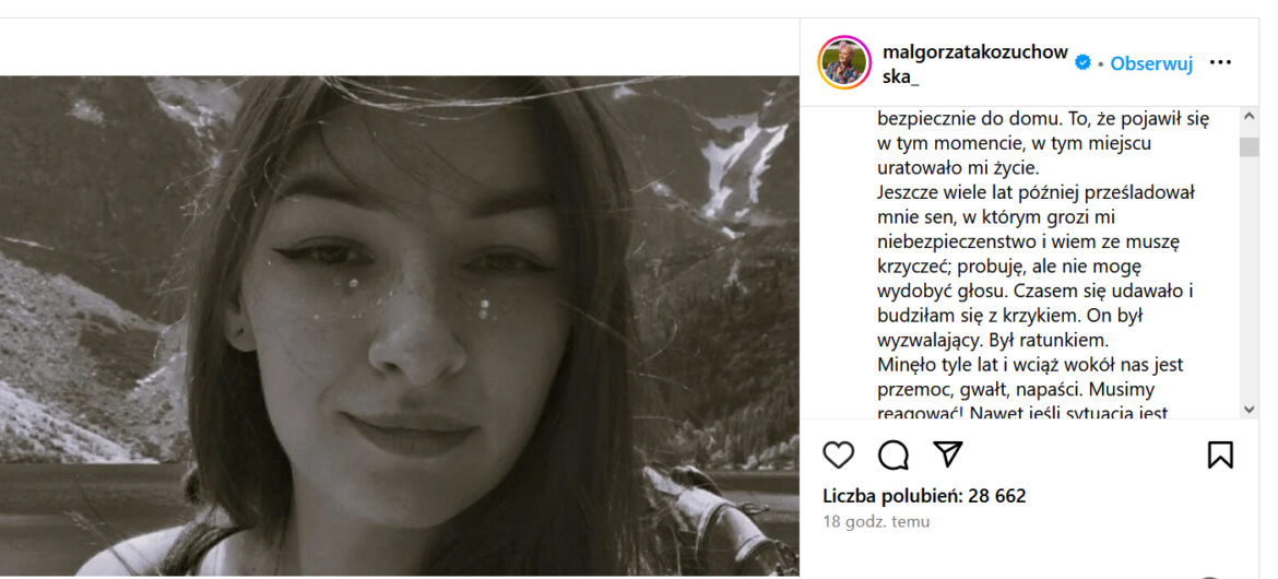 Dramatyczne wyznanie Małgorzaty Kożuchowskiej. Dwóch mężczyzn próbowało wciągnąć ją do samochodu