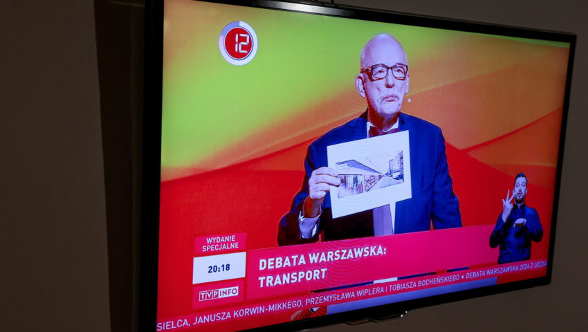 Debata kandydatów na prezydenta Warszawy. Korwin rzucił świerszczem w studiu