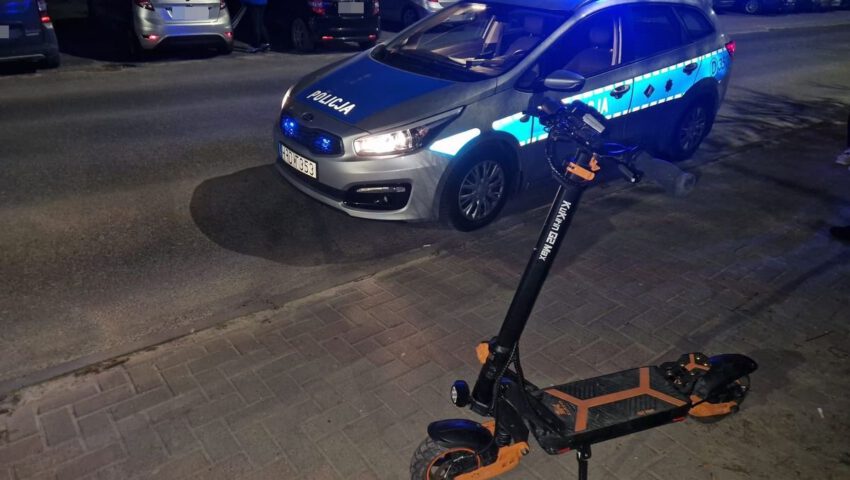 Pijany nastolatek potrącił 38-letnią kobietę. Pędził na hulajnodze