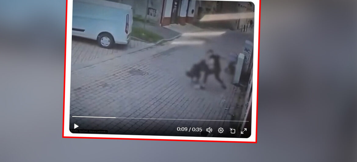 Areszt dla 22-latka, który bił 17-letnią partnerkę na ulicy. Przerażający film z miejsca zdarzenia