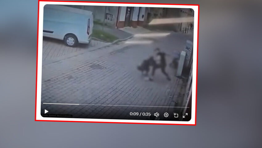 Areszt dla 22-latka, który bił 17-letnią partnerkę na ulicy. Przerażający film z miejsca zdarzenia