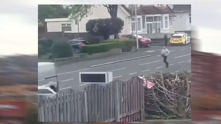 Szokujące nagranie. Gonił policjantów z piłą łańcuchową, krzyczał Allahu Akbar