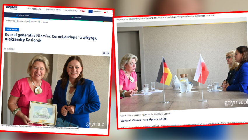 Nowa prezydent Gdyni kroczy ścieżką swojej koleżanki z Gdańska? Dziwne spotkanie z… konsulem z Niemiec