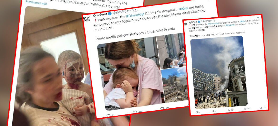 Porażające sceny. Rosjanie zbombardowali szpital w Kijowie