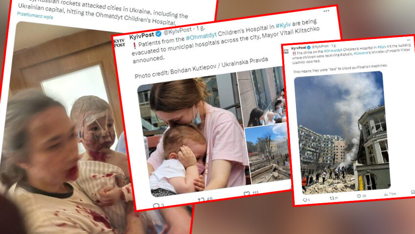 Porażające sceny. Rosjanie zbombardowali szpital w Kijowie