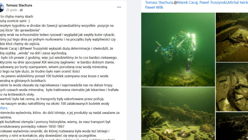 Niezwykłe odkrycie na Bałtyku. Polscy nurkowie znaleźli wrak pełen skarbów