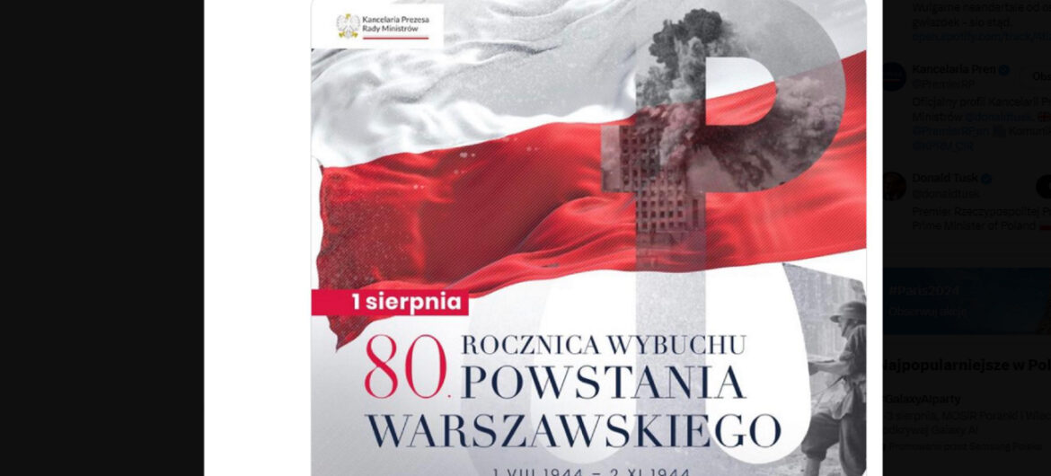Kompromitacja Kancelarii Premiera w rocznicę Powstania Warszawskiego. Pomylili daty
