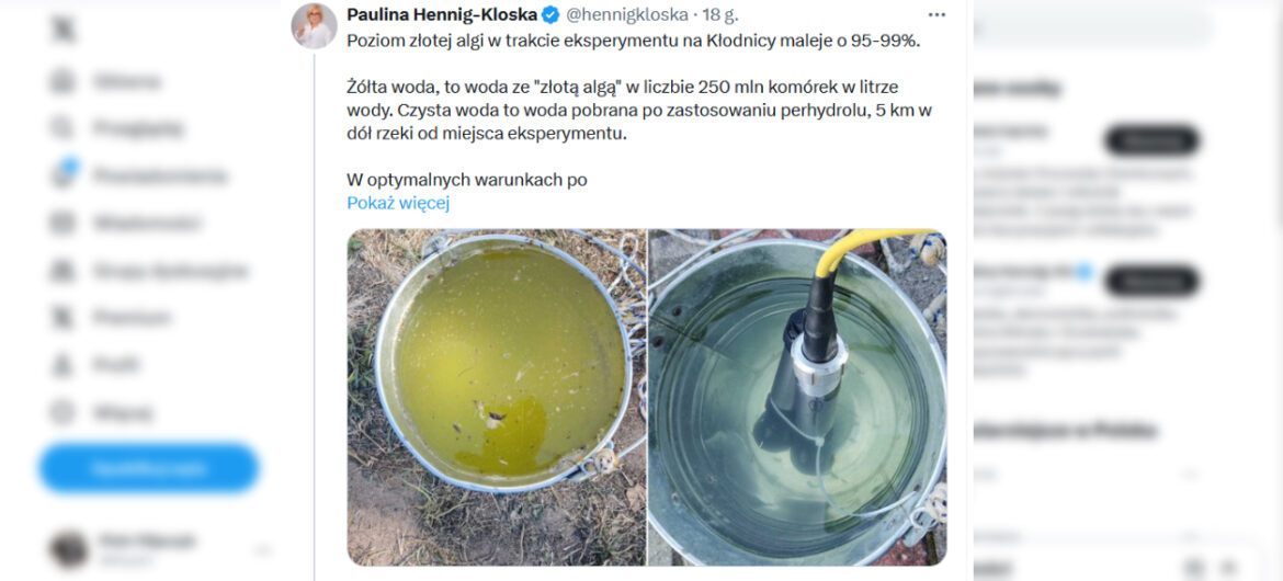 Minister chce oczyszczać Odrę trucizną? Pochwaliła się zdjęciem, a w internecie zawrzało