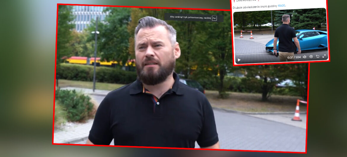 Stanowski wydał oświadczenie w sprawie filmu ujawnionego przez Stonogę. “Taka łajza się znalazła”