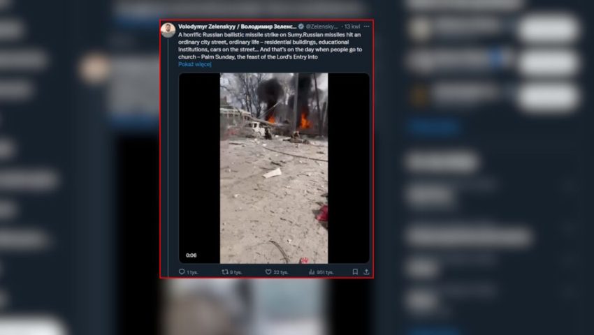 Rosjanie uderzyli w cywilów w Niedzielę Palmową. Trump: to wynik błędu