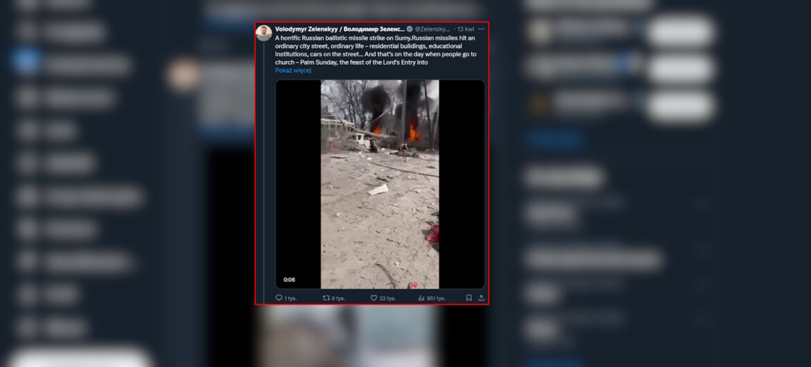 Rosjanie uderzyli w cywilów w Niedzielę Palmową. Trump: to wynik błędu