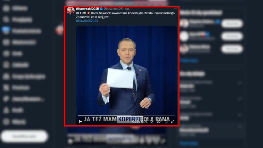 Karol Nawrocki: również mam kopertę dla Rafała Trzaskowskiego